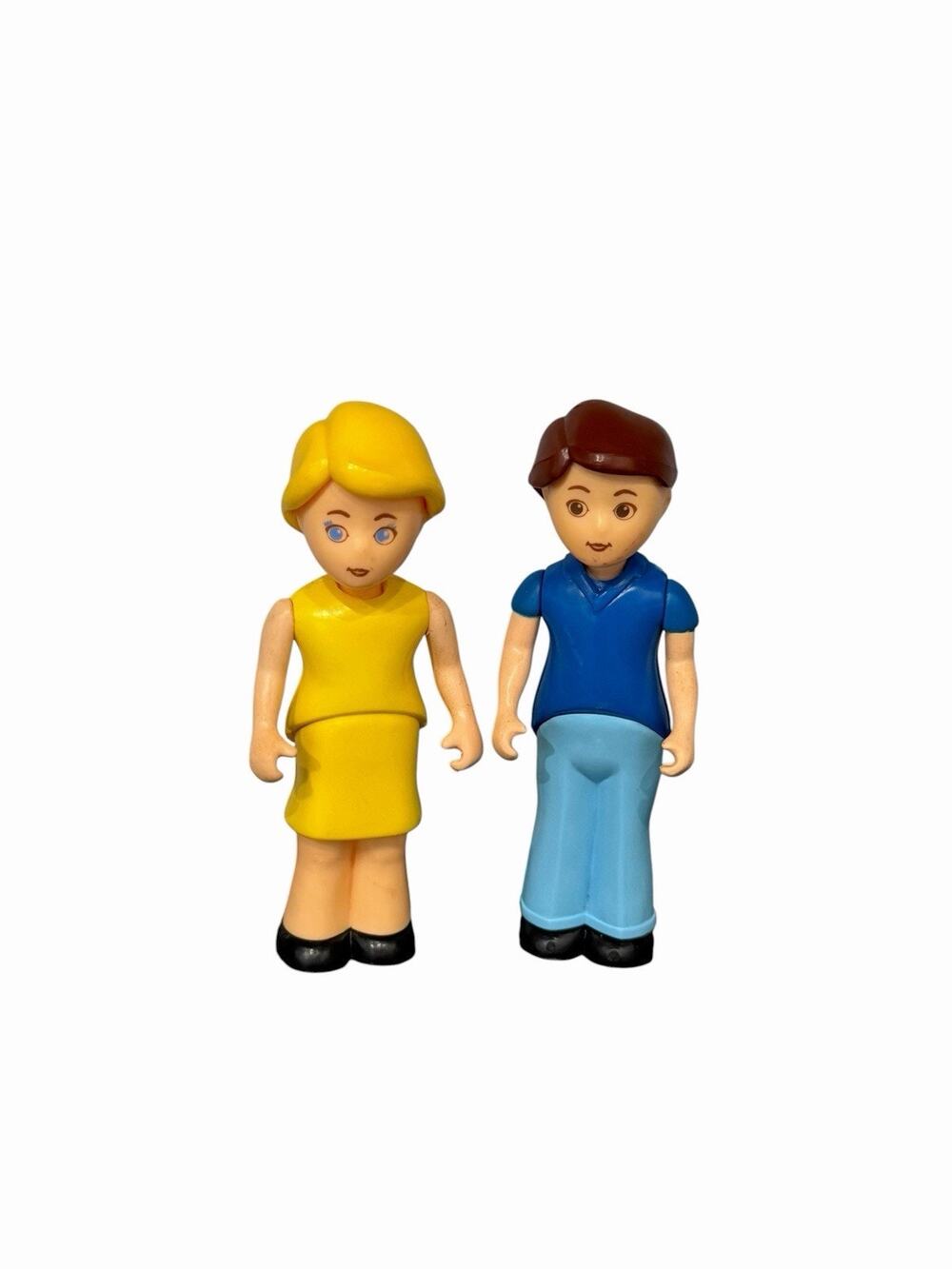 Vintage Little Tikes Dollhouse People Family Figures Mom Yellow & Dad in Blue